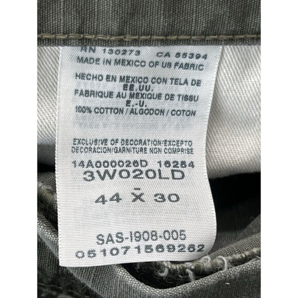 Men's Wrangler Riggs 44x30 Workwear Straight Leg Ripstop Cotton Gray Work Pants - Picture 9 of 10